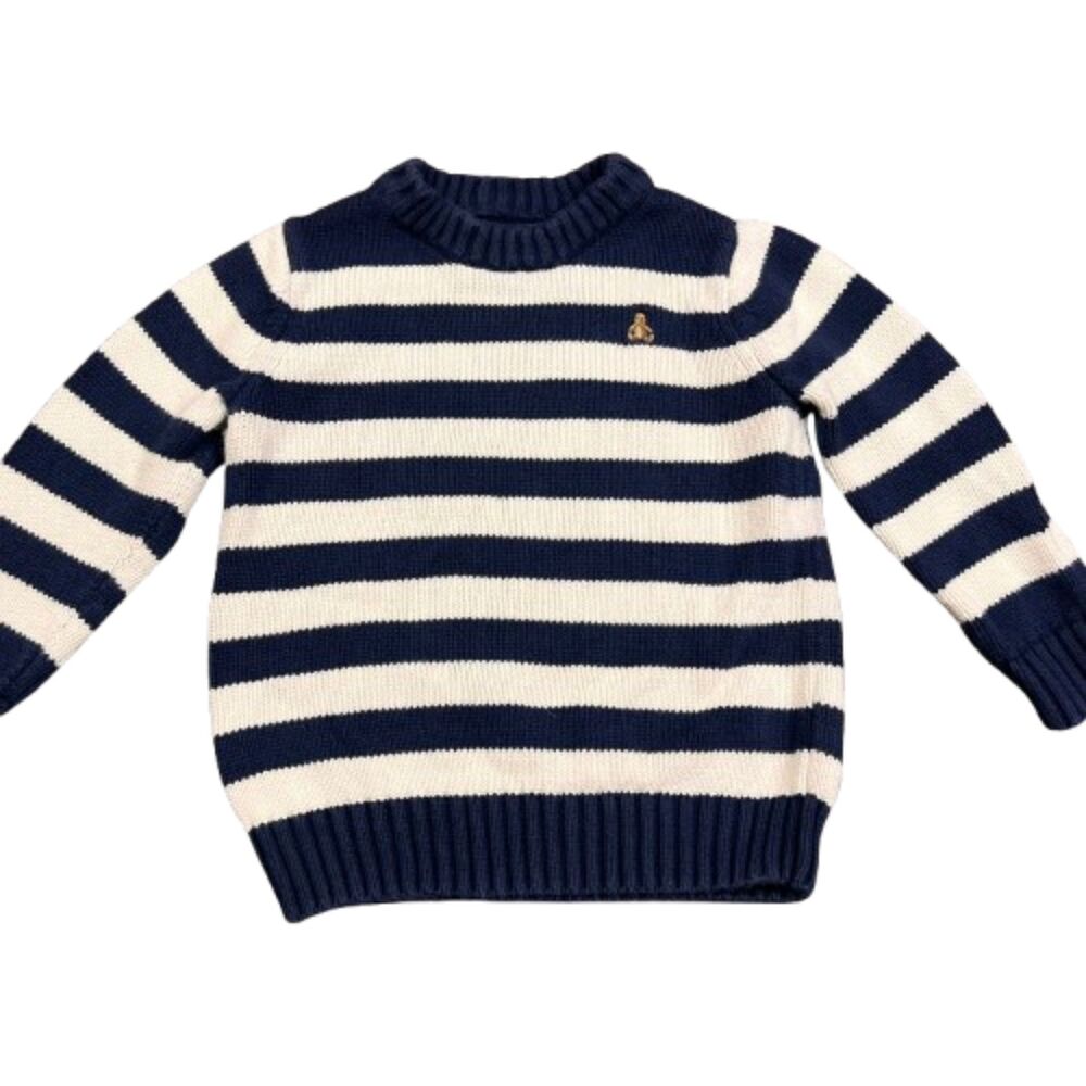Baby Gap Boys Lined Knit Sweater w/ Embroidered Bear Size 3T
